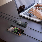 USB 3.0 Hub, 7Ports USB Hub with 1BC1.2 Ports, Multi USB Data Hub Compatible with Mac, Laptops, Desktop, All USB Devices, Mobile and HDD, USB 3.0 Splitter (36W Adapter Included)