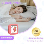 Visual Timer for Kids Adults, 60-Minute Countdown Timer for Classroom, Kitchen,Office, Pomodoro Timer Time Management Tools for Toddler ADHD(Pink)