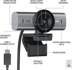 Logitech MX Brio Ultra HD 4K Collaboration, Streaming Webcam, 1080p at 60 FPS, Show Mode, Works with Microsoft Teams, Zoom, Google Meet, Nintendo Switch 2 New GameChat Mode - Graphite