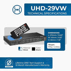 OREI 4K 3x3 Video Wall Controller – HDMI & USB-C Video Wall Processor, 1080p Output per Screen, Multi-Layout Display Modes, 180° Rotation, Bezel Control, RS-232, Audio Extraction