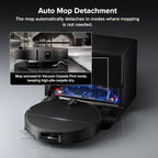 roborock Saros 10 with Refill & Drainage System Robot Vacuum and Mop, 22,000Pa Suction, AI Obstacle Avoidance, 3.14-inch Ultra Thin, Intelligent Dirt Detection, Zero Tangling Main Brush, Hot Water Mop