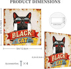 Bvtewkhz Black Cat Vintage 2 Gang Double Toggle Decorative Outlet Covers Light Switch Plate Electrical Receptacle Switchplate For Bathroom Kitchen Bedroom