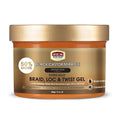 African Pride Black Castor Miracle Extra Hold Braid, Loc, Twist Gel - Extreme Hold Braiding Hair Gel, Edge Control & Tames Frizz, No Flake | Natural Ingredients, Black Castor & Coconut Oil | 12oz