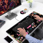 Ergonomic Keyboard Wrist Rest & Mouse Pad Wrist Rest Set,Floral Butterfly Quote Bible Verse Philippians 4:13 Large Gaming Desk Mat 31.5"x 11.8" with Memory Foam,Easy Typing Pain Relief for Home Office