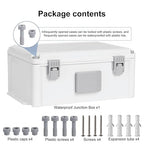 Namunanee Outdoor Electrical Junction Box, ABS Water Resistant Enclosure with Internal Mounting Panel & Hinged Cover (12.6" H x 9.4" L x 5.7" W)