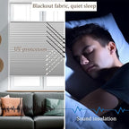 LEXEN Smart Top Down Bottom Up Honeycomb Shades WiFi Enabled Motorized Cellular Blinds Compatible with Alexa/Google Home Double Cellular Fabric Blackout Insulated Custom Sizes-Grey