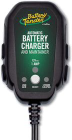 Battery Tender Junior 12V, 800mA Battery Charger and Maintainer for Lead Acid and Lithium Batteries - Switchable Battery Charger for Powersports - 022-0199-DL-WH