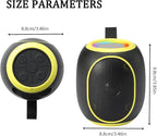 Portable Bluetooth Speaker – 8W HD audio quality, TWS stereo pairing, LED light show, compact and portable, suitable for outdoor use, can be used in cars, travel and parties, a cool teen gift(Yellow)