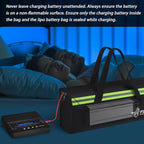 FLASLD 2-Pack E-Bike Battery Bag Fireproof Safe Charging Bag Explosionproof Lipo Battery Bag Large Capatity for Storage Charging (16 x 4.3 x 5in)