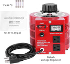 Beleeb 20Amp Variable Transformer Auto AC Voltage Regulator Power Supply, 2000VA Max, 0~130 Volt Output