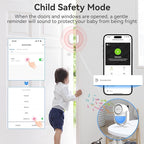 CPVAN WiFi Motion Sensor Alarm, 125dB Wireless DIY Smart PIR Motion Detector with Door/Window Sensor for Home Security System - On Spot Alarm & APP Alert, White