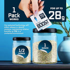 Integra Boost 2-Way Humidity Control Pack - Preserve Flavor & Control Humidity at 72% RH - Moisture Absorber for Herbs, Spices & More - 8 Gram (Pack of 144 in Retail Display)
