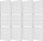 7RiversART Grid Wall Commercial Grade Gridwall Panels – Heavy Duty Grid Panel for Any Retail Display Wall Grid 2' Width x 7' Height, Black (Pack of 4) Easily Portable