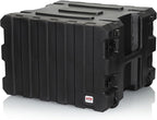 Gator Cases Pro Series 19" Depth 8U Rolling Rack Case with Recessed Wheels, Black