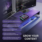 Fifine AmpliGame Stream Controller with 15 Macro Keys, Streaming Keyboard with Trigger Actions in OBS/Twitch/YouTube/Streamlabs, Shortcut Buttons Keypad Works with Mac and PC-D6