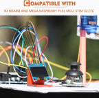 JAMHER 1.3 Inch I2C IIC OLED Display Module 128x64 Pixel Mini Self-Luminous Display Screen Board for Arduino Projects Raspberry Pi with Wire(5Pack Blue)