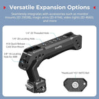 SMALLRIG Quick Release Top Handle, Dual-Direction & Compatible QR-Slide NATO Rail for ARRI with 1/4"-20 Screw, Ergonomic Design,15kg Max. Load,Built-in Multiple Mounting Points,HawkLock H21-5632