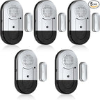 Sanjie Door Window Alarms - 5 Pack,125dB,Volume Control,Window Door Open Alarm Sensors for Kids Safety/Dementia/Pool,Wireless Sensors Keep Your Home Security,Easy to Install,Long Battery Life