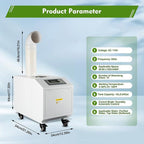 Humidifier Large Room,10L 6.6Lbs/H Industrial Ultrasonic Mist Maker with Wheels&10 Atomizing Discs,Agricultural Commercial Humidifier for Greenhouse,Grow Room&Plants