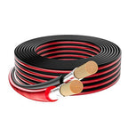 Mygatti 16/2 Gauge Speaker Wire 35FT, 16 AWG 2 Conductors OFC Pure Copper Electrical Red Black Cable for Car Speakers Stereo, Home Theater, Automotive Wire, Aluminum Foil Shield, Flexible Clear PVC