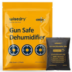wisedry 200 Grams x 2 Packs Gun Safe Dehumidifier, Reusable Moisture Absorber for Gun Safes, Rechargeable Gun Safe Silica Gel Desiccant