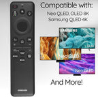 Ceybo Original Solar Voice Remote Control Replacement with YouTube Netflix Shortcut for Samsung Smart TVs, Compatible with Neo QLED 8K, QLED (BN59-01480A)