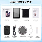 LANBOUY Selfie Screen Back Camera Monitor Phone Vlog Magnetic Selfie Screen Mirroring Vlogging Content Creator Kit for Live Stream Tiktok, Compatible with iPhone