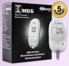 Bruno MD6 Blood Ketone & Glucose Monitoring System | Track Your Ketones & Ketogenic Diet Progress | Ketosis Test Kit with Lancing Device, 10 Keto Strips + 50 Lancets
