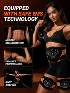 Electronic Muscle Stimulator 5-Piece Set, EMS Ab Machine - Fitness Apparatus Equipment Workout Equipment for Muscle Conditioning & Core Workout, Strength Training, Recovery Suitable for Men and Women