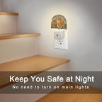 sndheke Highland Cow Night Light for Kids, Winter Wild Animals Night Light Plug in with Dusk to Dawn Sensor, 0.5w Energy Saving Sleep Friendly Nightlight for Hallway Stairway Kitchen Bedroom