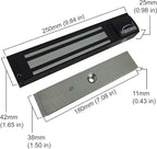Visionis FPC-5192-BL Black 600lbs Indoor Electromagnetic Lock with 600 lbs L and Z Bracket for Inswinging Door