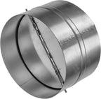 Draft Blocker 6'' Inch - Backdraft Damper - Draft Stopper - Backflow Preventer - Inline Fan Vent Deflector - One-Way Airflow Ducting - Dryer Duct Connector with Backdraught Flap