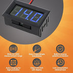 DiGiYes 5 Pack DC 5-120V Digital Mini Voltmeter 2 Wire 0.56 inch LED Display Panel Voltage Meter for Car Motorcycle Battery Monitor (Blue)