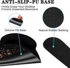 Britimes Rose Gold Pink Keyboard Mouse Pad Set Black Golden 4in1 Large Mousepad+Keyboard Wrist Rest+Mouse Wrist Rest+Coaster Ergonomic Design for Home Office Computer 35.4x15.7 inches