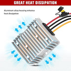 Nilight 48V to 12V Voltage Converter 240W 20A Regulator Step Down to 12VDC Waterproof DC Convert Reducer Power Supply Transformer Module for Golf Cart Scooters Trucks