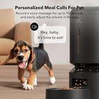 PETLIBRO Automatic Multiple Cats Feeder, 5G WiFi Automatic Dog Food Dispenser with Freshness Preservation for 2 Pets, 5L Timed Pet Feeder with Low Food Sensor, Up to 10 Meals Per Day, Granary Black