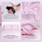 THE LAD COLLECTIVE 3.0 Queen Bedding Set - 4 -Piece Bedset w/Fitted Sheet, Top Sheet & 2 Standard Pillowcases [Duvet Not Included] - Bamboo-Cotton - Grand Canyon Collection Soft Pink