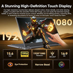 Moxalc Laptop Computer, 15.6" 16GB RAM 512GB SSD AMD Ryzen R3 3200U(up to 3.5 GHz) Radeon Vega 3 360° Yoga FHD IPS Touchscreen Notebook Win 11 Pro Office Suite 2.4G&5G WiFi 5 BT 5.0 Blacklit Keyboard