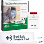 Smart Caregiver Wireless Bed Pad Alarm System with Weight Sensor Pad for Fall Prevention | 10" x 30" Alarm Pad for Bed Alerts Medical Caregiver | Cordless Bed Alarm with Up to 300' Range