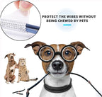 QCSIW 25ft 1 Inch White Cable Sleeve – Split Wire Loom Tubing Cord Protector – Flame Retardant Polyester Cable Cover for Desk, TV, PC Setup – Protects Cords from Pets & Organizes Wires