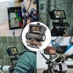 MINIFOCUS Camera Monitor Mount with Cold Shoe, 1/4" Screw for 5" & 7" Field Monitors, 160° Tilt Adjustable Holder for Field Monitor, LED, Flash and Video Shooting Photography Accessories