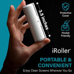 Phone Screen Cleaner by iRoller - Pack of 6 - No Need for Spray or Wipes, Liquid Free - Reusable & Washable -Portable iPad Screen Cleaner for Touchscreen- Ideal for Smartphone, Macbook, Monitor - 3.5"