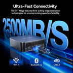 GEEKOM GT1 Mega AI Mini PC, with Intel 14th Gen Core Ultra 9 185H | 32GB DDR5 1TB NVMe SSD | Intel Arc Graphics | Dual 2.5G LAN & WiFi 7 | 8K Quad Display | Windows 11 Pro | 3-Year Warranty | SD Solt