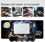 BFUKVOU Large Keyboard Mouse Pad Set, Extended Mouse Pad+Keyboard Wrist Rest Support, Memory Foam Ergonomic Easy Typing, 4Pcs (31.5×11.8 in) Desk Pad Set for Office Home,Cute Elephant with Butterflies