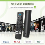 Replacement Voice Remote Control Fit for Fire Smart AMZ TV Stick(HD/Lite/4K Max/4K/Cube), FireSeries Stick(2nd Gen/3rd Gen), Smart TVs 3rd Gen, for All Omni QLED Series＆Insignia-Pioneer-Hisense-TCL
