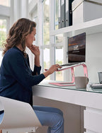 SOUNDANCE Laptop Stand, Aluminum Computer Riser, Ergonomic Laptops Elevator for Desk, Metal Holder Compatible with 10 to 15.6 Inches Notebook Computer, Gold Pink