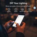 OREiN Motion Sensor Outdoor Lights, AC Smart WiFi Flood Lights Outdoor Connect to The Third Platform, 450°Wide Adjustment 1600LM/12W(150W Equiv), 5000K LED Security Light for House,Black (Hardwired)