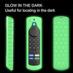 CaseBot Remote Case for Fire TV Stick HD/4K/4K Max (1st Gen)/Fire TV Stick (3rd Gen)/Lite - Anti-Slip Shockproof Silicone Cover for Alexa Voice Remote (2nd & 3rd Generation) (Green Glow in The Dark)