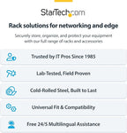 StarTech.com 6U Wall Mount Network Rack - 14 Inch Deep (Low Profile) - 19" Patch Panel Bracket for Shallow Server and IT Equipment, Network Switches - 44lbs/20kg Weight Capacity, Black (WALLMOUNT6)
