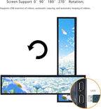 VSDISPLAY 21.3" Ultra Wide Bar Display 1920x360 IPS Digital Signage Monitor with USB Auto-Play, Image Rotation, and Mounting Holes for Advertising